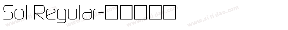 Sol Regular字体转换